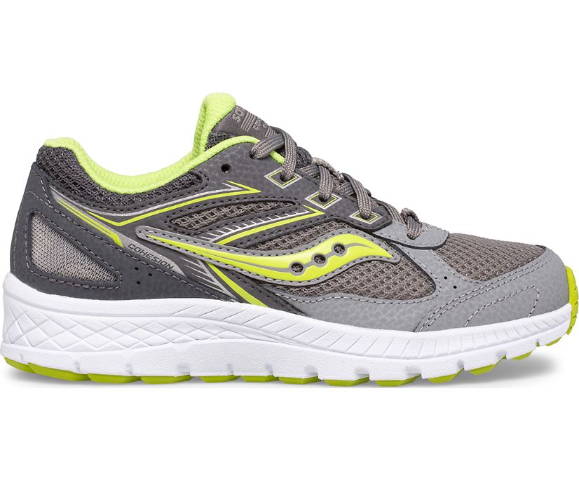 Saucony Cohesion 14 Lace Kids' Sneakers Grey / Yellow | AU 844SGLO